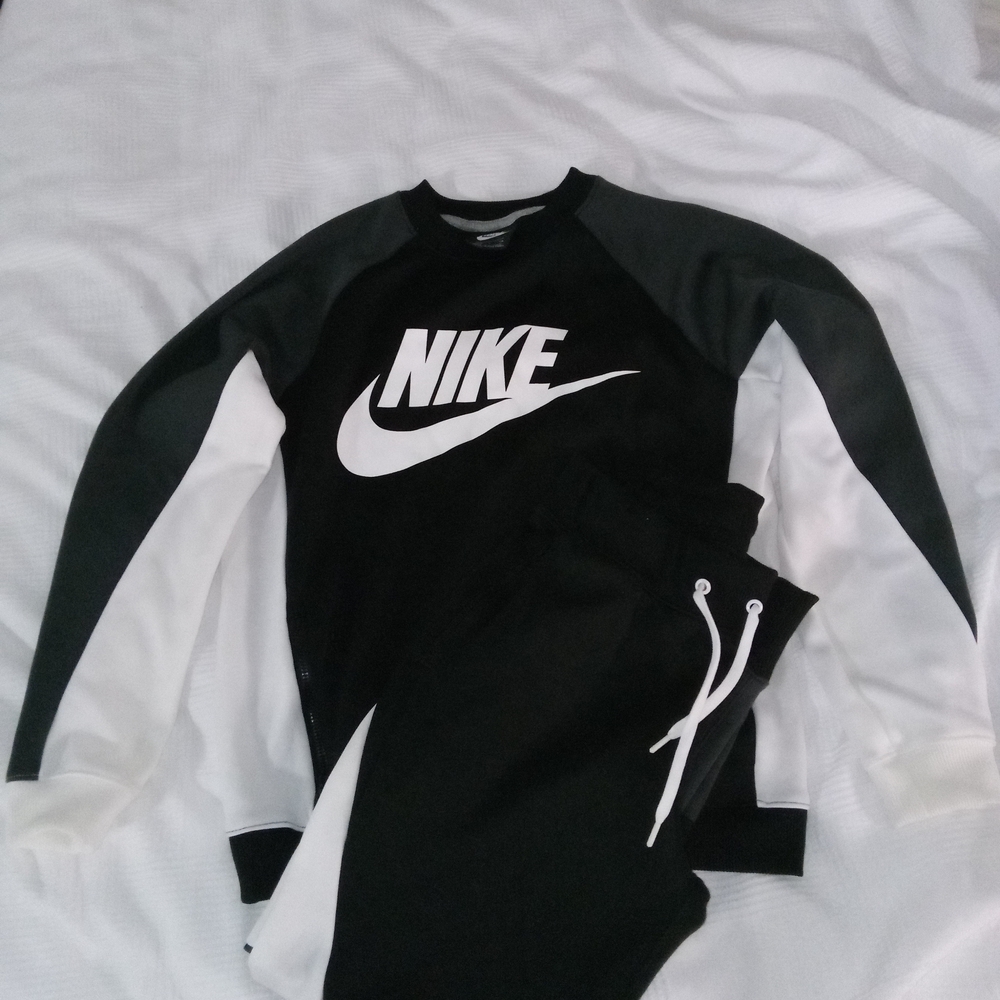 Nike Black and White Tracksuit